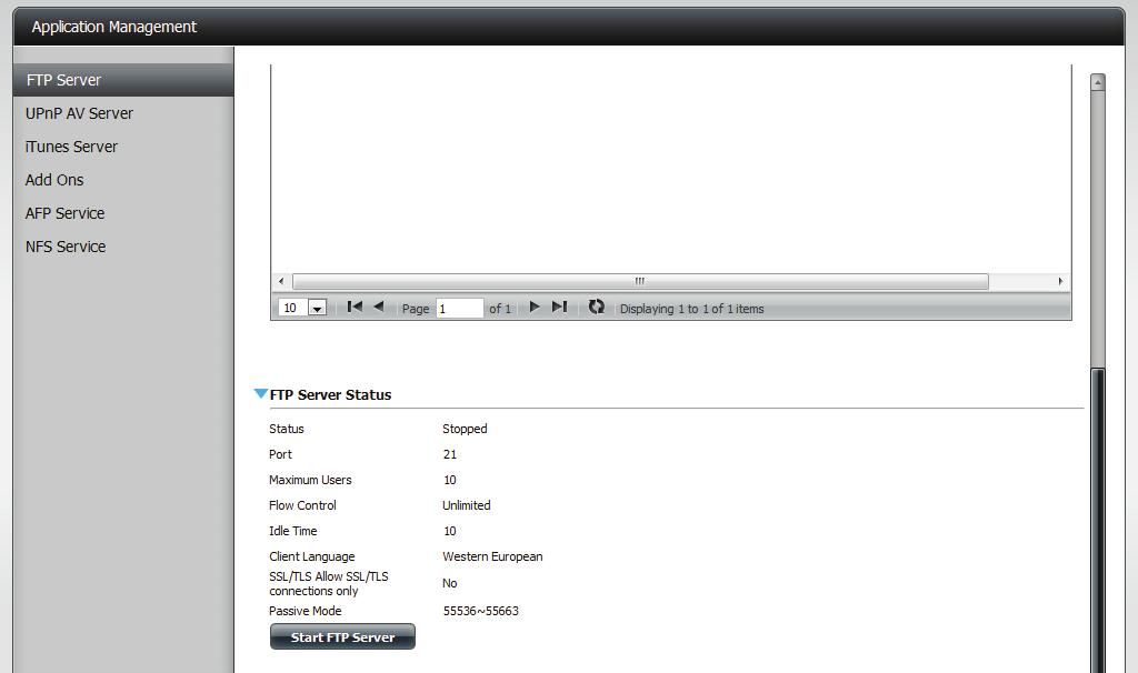 Click the blue arrow next to FTP server status to reveal the FTP details.