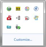 Running mydlink Cloud Sync The mydlink Cloud shortcut can be found in the System Tray in Windows 7 while its running.