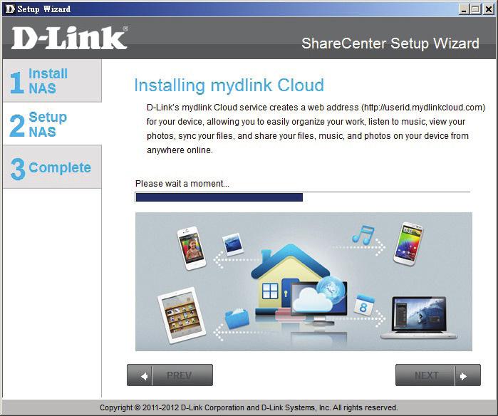 Section 3 - Installation Installing mydlink Cloud and Selecting Add-on Packages Step 24 - Your ShareCenter supports cloud services.