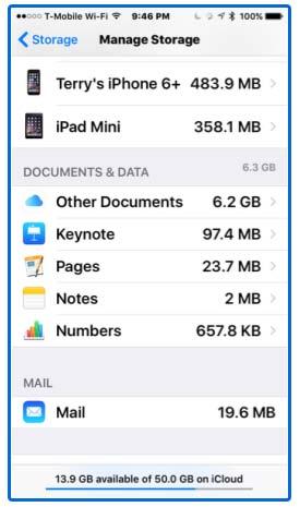 Manage your icloud backup for icloud Drive files on your iphone/ipad under: Settings/