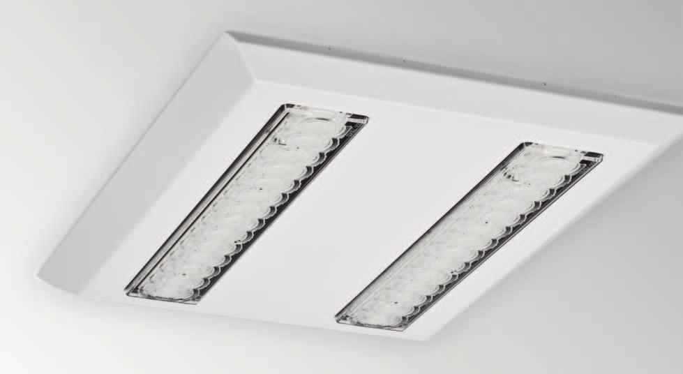 Double-module functional lighting Recessed lighting The modular design of the recessed LED- luminaire guarantees a wide range of various lighting situations.