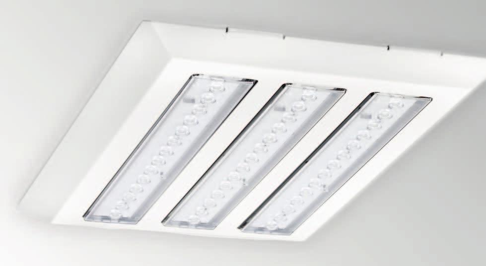 Triple-module functional lighting Recessed lighting The modular design of the recessed LED- luminaire guarantees a wide range of various lighting situations.