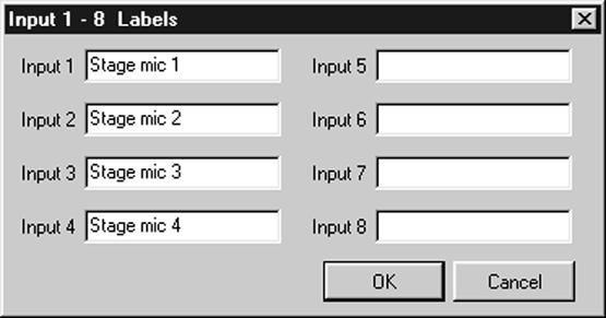 Default is Off (unmuted). AGC/SL opens the Automatic Gain Control/Speech Leveler window. The Speech Leveler is a compander that is optimized for speech audio.