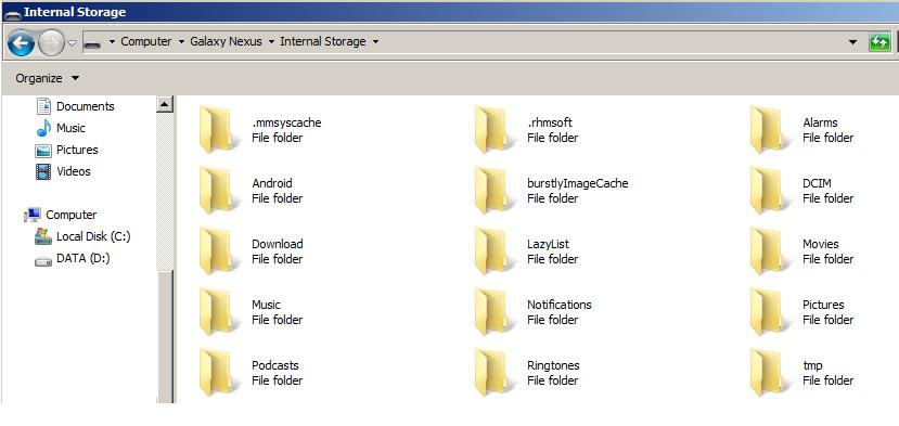 In the internal storage of your device, create a folder where the