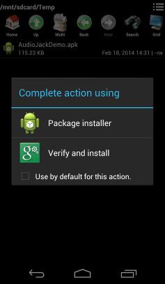 7. Complete the action using the Package Installer. 8.