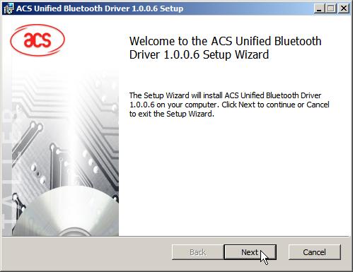 4.0. For Windows 4.1. Install ACS Unified Bluetooth driver To install the driver: 1.
