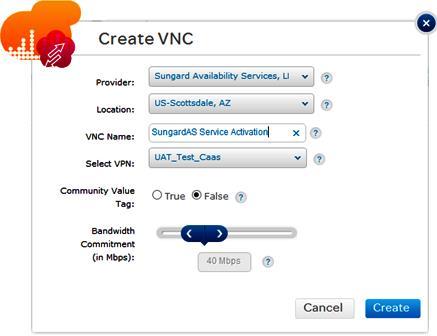 Figure 4-7: Create VNC Screen The following table describes the options on the "Create VNC" screen,