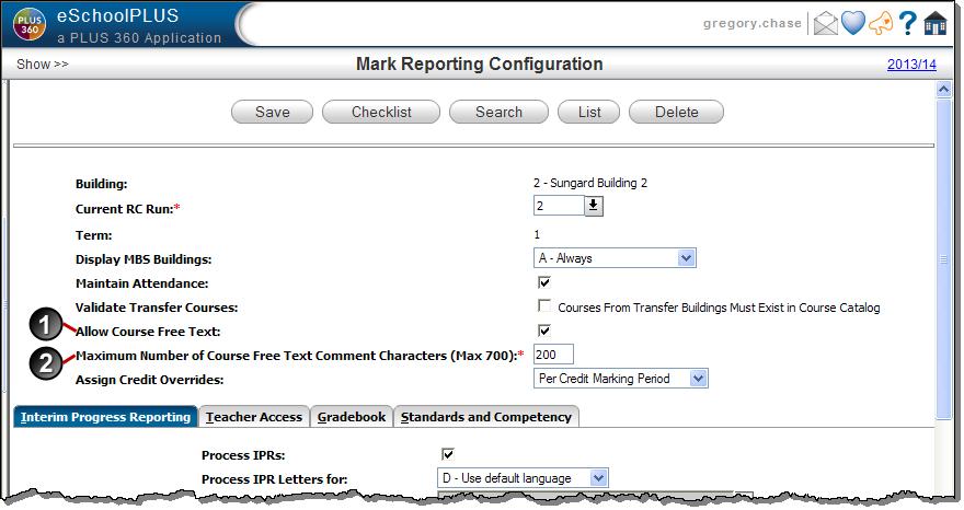 Mark Reporting Features The following features have been added for the Mark Reporting package: Added Free Text Comments for Report Cards Added Filter Options for Printing Report Cards Provided