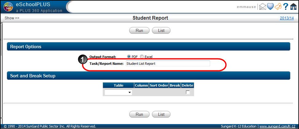 Added Option to Specify Name for Student List Report File Previously, when you created a PDF or Excel file from a student list, the