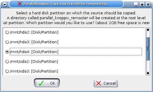 configuration entry in the KDE menu. First, copy the source to the hard disk.