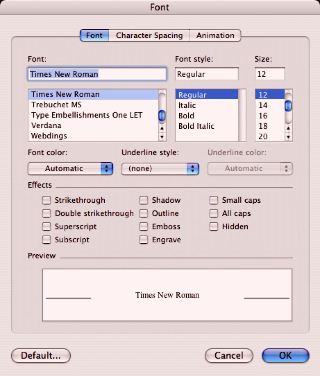 A menu appears which allows you to change the color of font, as well as its size and style. 3.