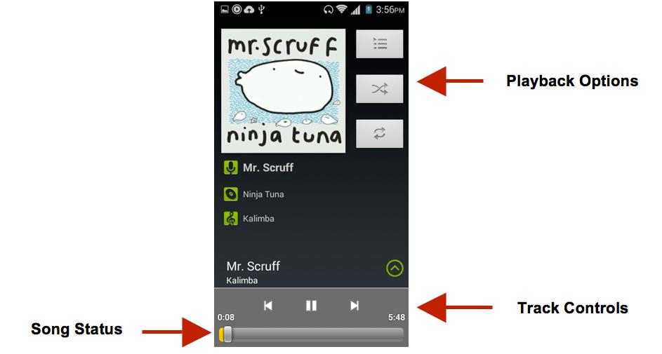 Click on the Home key to move the Music Player to the background.