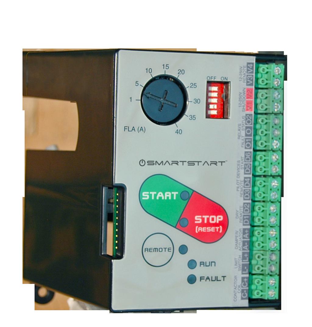 SMARTSTART FEATURES RELIABLE AND COST-EFFECTIVE INSTALLATION Power failure reset options Direct 200-600V AC connection SmartStart 1-40A electronic protection Automation compatible Integrated keypad