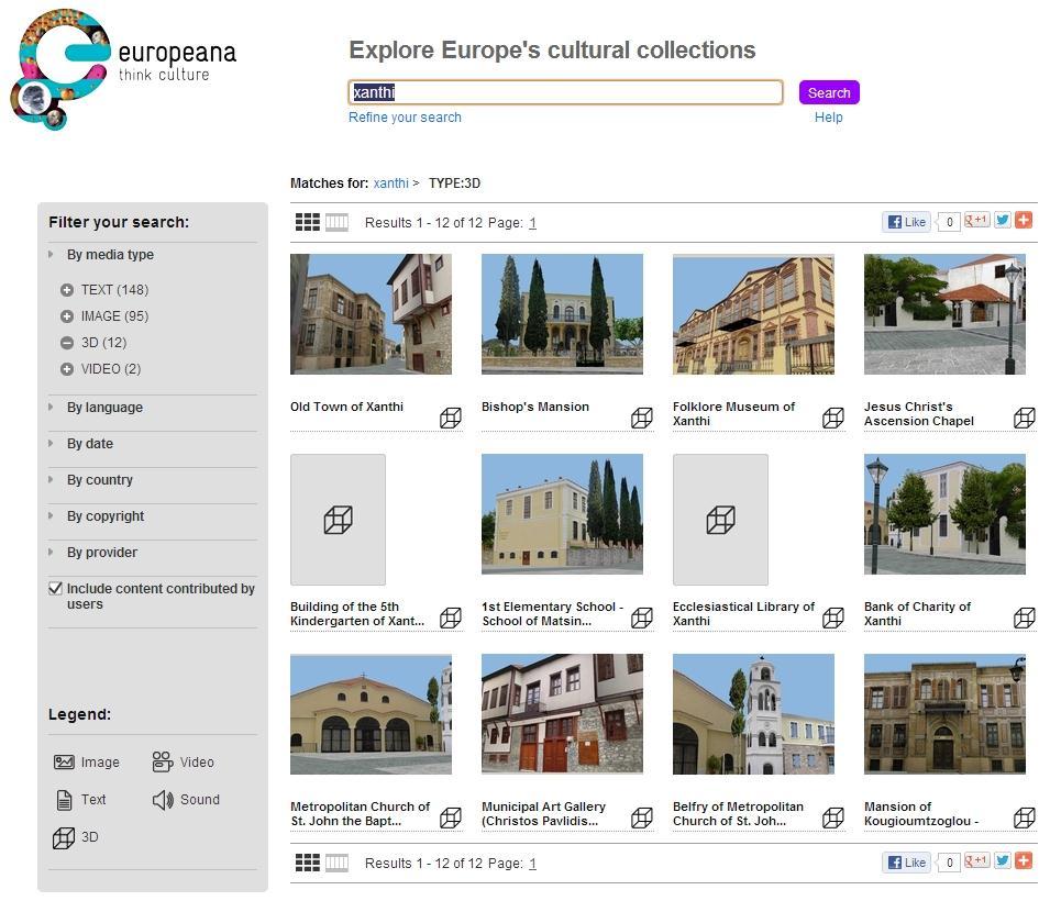 All entities of a 3D scene when querying Europeana ii.