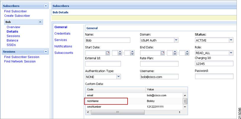 Service Option Configuration nickname example: Custom AVP in the Control Center Figure 14: nickname Configuration Apple Push Notification