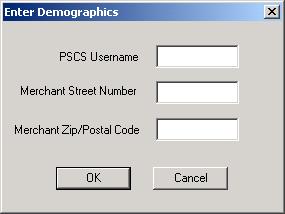 which the merchant parameter file was created on the PSCS server The merchant location street number (e.g. enter 123 for 123 Main St.