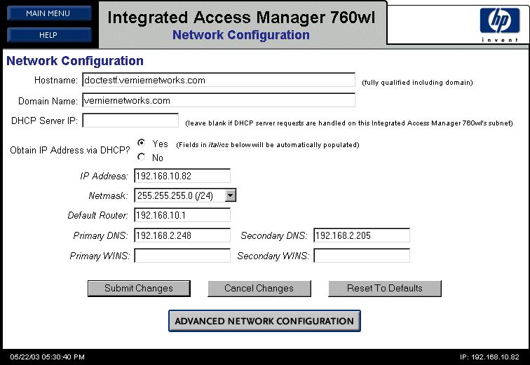Integrated Access Manager 760wl Network Installation Figure 5-6.