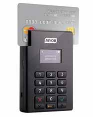 10 MYOB PayDirect User Guide Inserting or swiping cards Chip and PIN Cards Swipe and PIN Cards If your customer has a card with an embedded microchip ( chip ): Insert the card chip first, with the