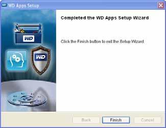 5. On the Custom Setup dialog: a. Select an application name to see a brief description of the application: WD Drive Utilities WD Security WD SmartWare b.