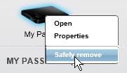 Checking Drive Status You can see the drive capacity used and drive temperature status, and find out if the drive is locked by hovering the pointer over the WD Quick View icon in the taskbar: Safely