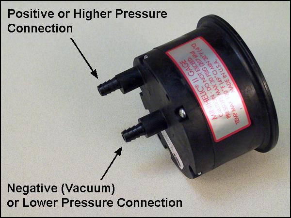 If using a negative pressure source (vacuum),