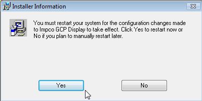 Click Yes to restart your computer PPI-105