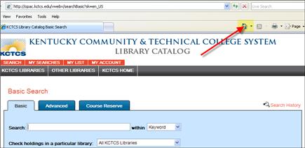 Library web page.