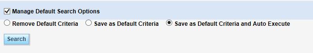 This button is shown if default criteria has been saved for the selected inquiry.