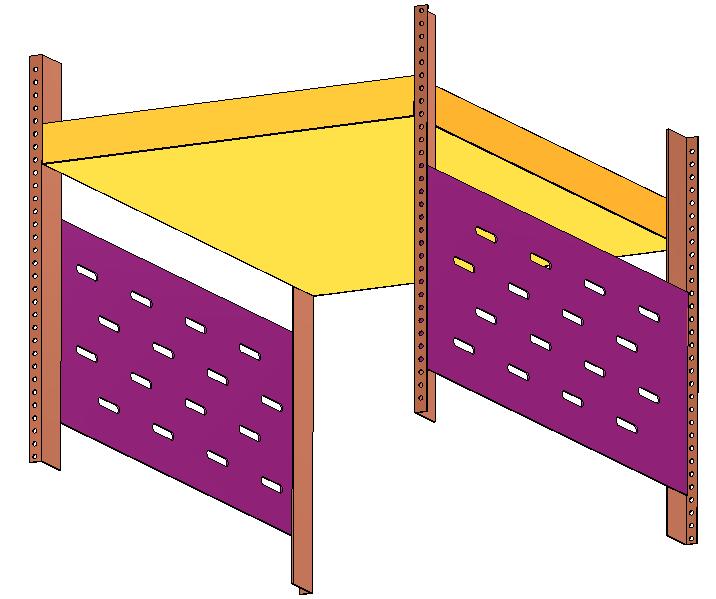 Figure 9: Vertical Rack Supports Dimension 65-80 cm Vertical 3. Decide which side of the rack you want the data connectors.
