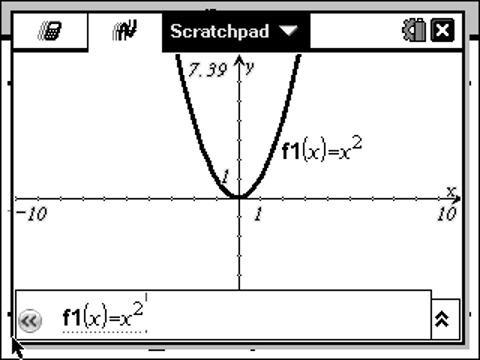 Figure 7 Using the Scratchpad You may create and use a temporary Scratchpad to do calculations or view a graph while in a