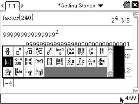 To convert a decimal to an approximate fraction press Menu, Number, Approximate to Fraction. (Keystrokes: b 22). (Figure 8). Figure 8 To factor a number, press Menu, Number, Factor. (Keystrokes: b23).