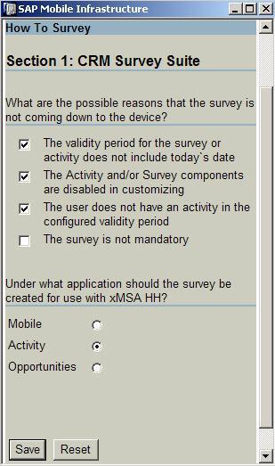 29. The Survey can now be completed and stored until the next synchronization is possible. 30. Take note of the asterisk (*) that now appears next to the survey name.