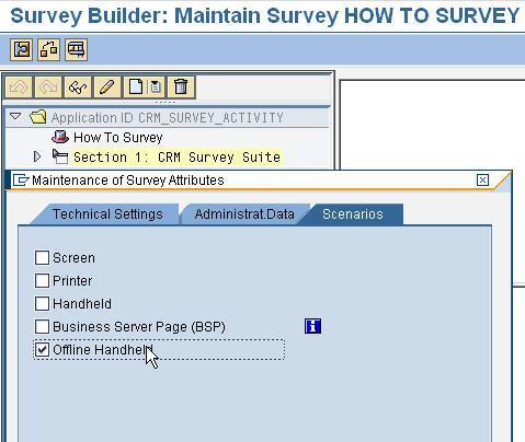 This is the only option that is required to format the surveys for the handheld device. 8.