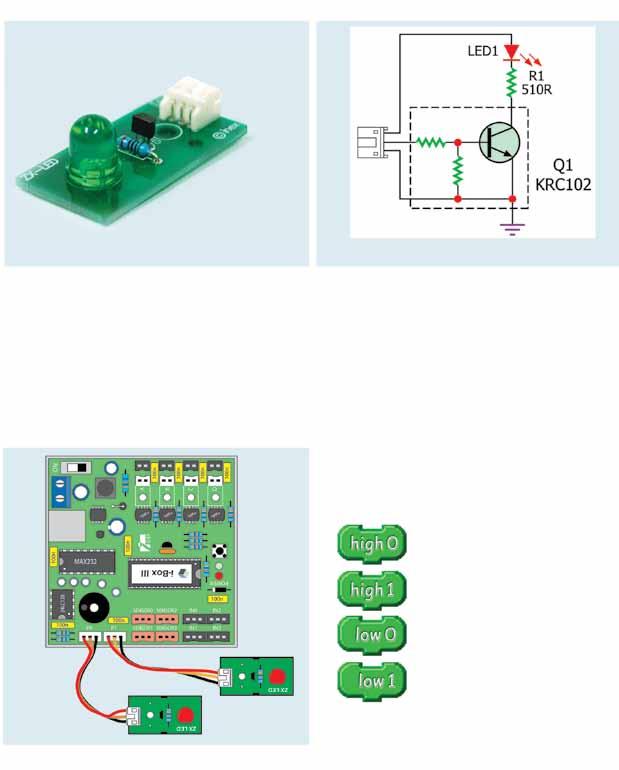 ZX-LED : The LED output board introduction How it work? The ZX-LED is digital output device module. The LED will lit when get the logic 1 8mm.