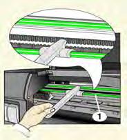 Power Off the Printer and remove the Power Cord. 1 Insert a new cleaning pad in the cleaning tool.