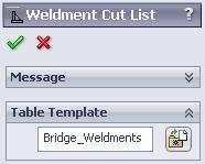 They are sorted into groups by length, and include an item number, quantity, description and length. All this information is extracted from the part. 5 Weldment Cut List.
