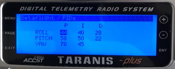 Adjust PIDs / Rates / vtx from Taranis If you have a FrSky Taranis radio and if