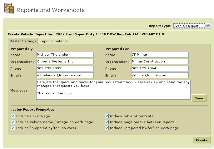 SETTING UP YOUR REPORT OR WORKSHEET S MASTER SETTINGS Reports and worksheets are two different way of interacting with Carbook Fleet Edition s vehicle data.