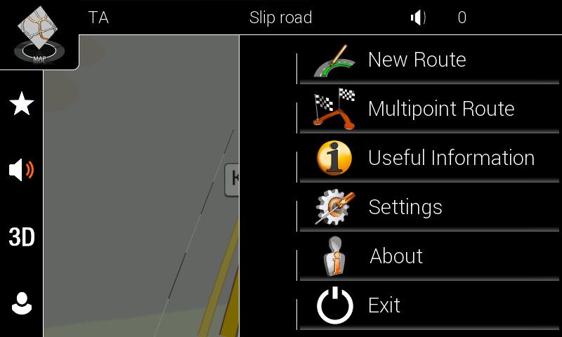 2.4 Navigation menu On the Navigation view, tap to open the Navigation menu.