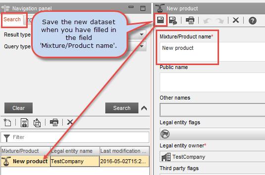 The new dataset will appear in the list of datasets in the Search tab (Figure 19) Once you have saved the dataset you can start filling in the information within it.