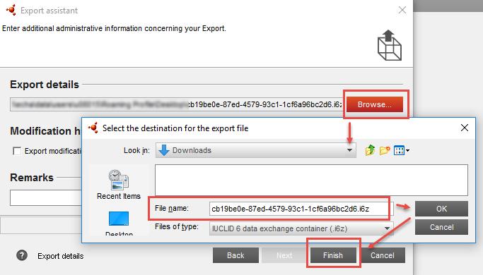 Select your desired location from the Look In field and specify the name of the dossier in the File Name field.
