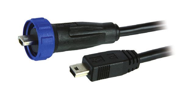 400 Series - Mini USB Buccaneer Sealed Mini USB Cables - Single Ended PX0441 Standard A type to sealed Mini B type Fully