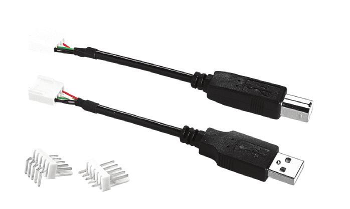 6000 Series Buccaneer Accessories PCB Adaptor Leads Standard A and B type USB connectors to 5 way crimp adaptor leads 5 way headers, 2.