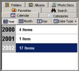 About Calendars With the Calendar tool, you can organize and browse your collection of media files using dates associated with your files.