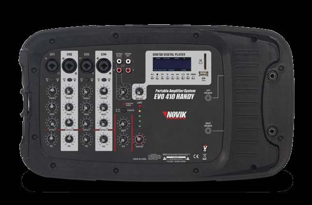 Power: Frequency Response: Sensitivity: Maximum Sound Pressure Level: Portable PA System 150W + 150W 600W +