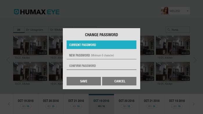 TV Apps Changing Password 1. Select your user profile in the upper right part of the screen. 2. Select Change Password. 3.