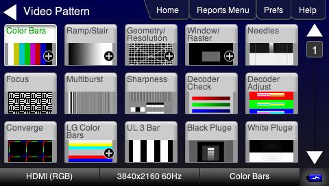 280 Test Set Quick Start Guide Page 19 4.3 Rendering Test Patterns on a UHDTV This section describes how to render test patterns on an HDTV.