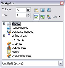 4) At the bottom of the Navigator, select the source document. (In Figure 18, the source is named actives.