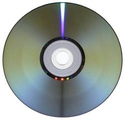 This is a magnified view of the dots on the surface of a CD. The different patterns of dots correspond to the data stored on the disc.