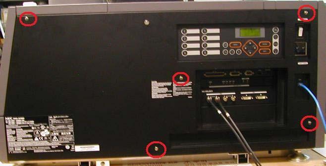 17. Once the side panel is locked, removed remove the security key and power on the projector. 18.